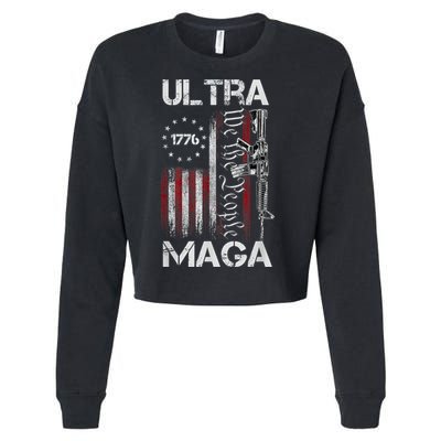 Anti Joe Biden Ultra Maga The Return Of The Great Maga King Cropped Pullover Crew
