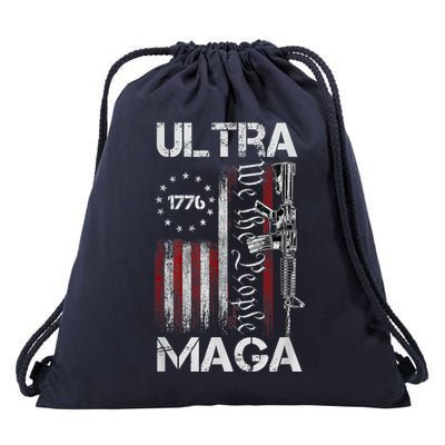 Anti Joe Biden Ultra Maga The Return Of The Great Maga King Drawstring Bag