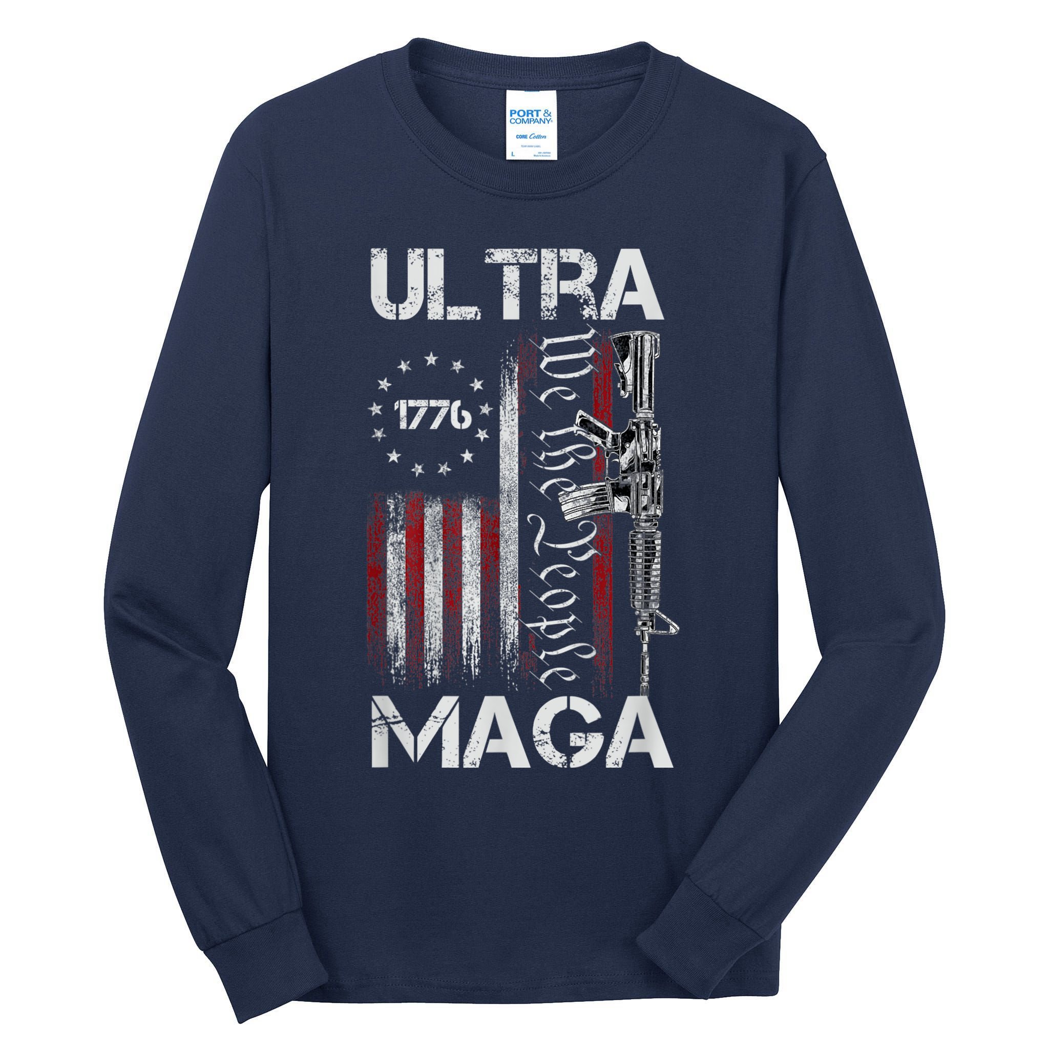 Anti Joe Biden Ultra Maga The Return Of The Great Maga King Tall Long Sleeve T-Shirt