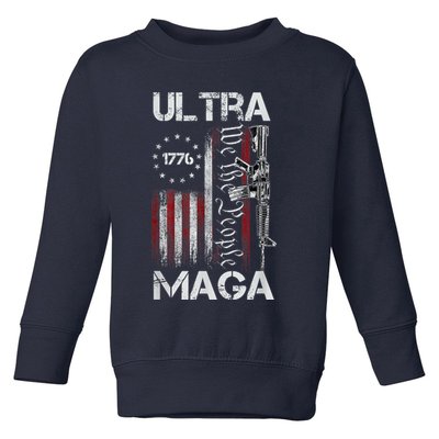 Anti Joe Biden Ultra Maga The Return Of The Great Maga King Toddler Sweatshirt