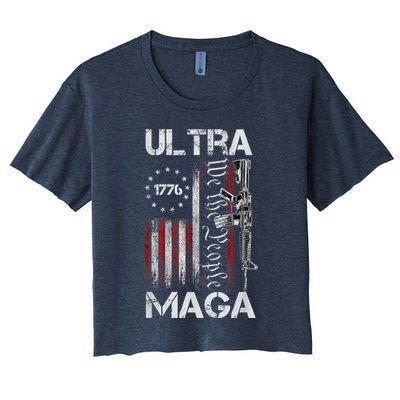 Anti Joe Biden Ultra Maga The Return Of The Great Maga King Crop Top