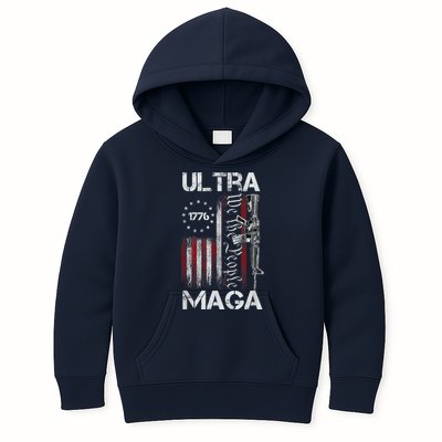 Anti Joe Biden Ultra Maga The Return Of The Great Maga King Kids Hoodie