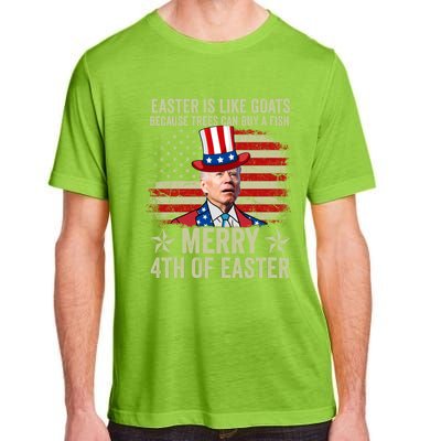 Anti Joe Biden Merry 4th Of Easter 4th Of July Adult ChromaSoft Performance T-Shirt