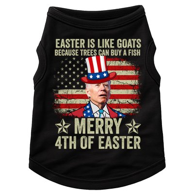 Anti Joe Biden Merry 4th Of Easter 4th Of July Doggie Tank