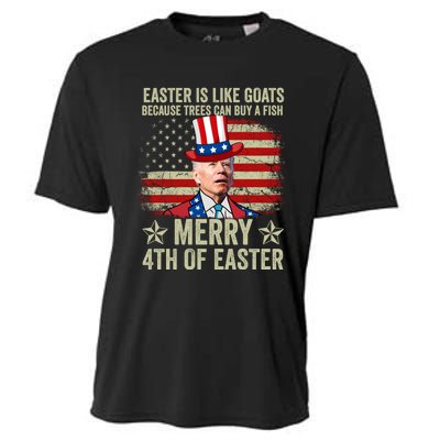 Anti Joe Biden Merry 4th Of Easter 4th Of July Cooling Performance Crew T-Shirt