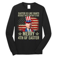 Anti Joe Biden Merry 4th Of Easter 4th Of July Long Sleeve Shirt