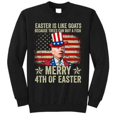 Anti Joe Biden Merry 4th Of Easter 4th Of July Sweatshirt