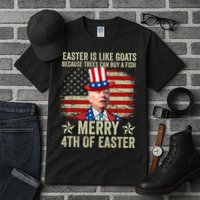 Anti Joe Biden Merry 4th Of Easter 4th Of July Tall T-Shirt