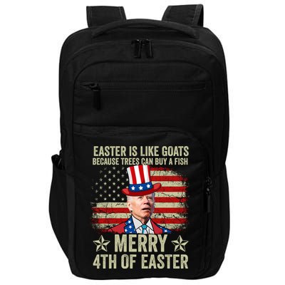 Anti Joe Biden Merry 4th Of Easter 4th Of July Impact Tech Backpack