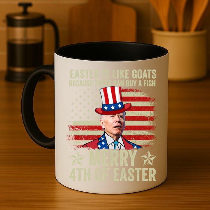 Anti Joe Biden Merry 4th Of Easter 4th Of July Mug