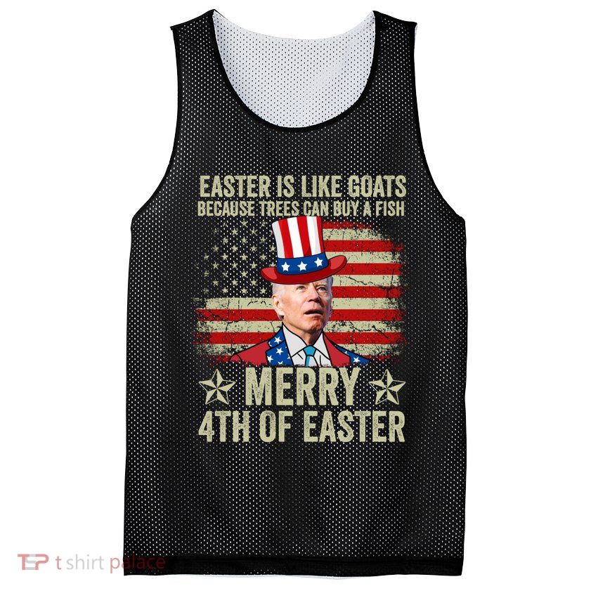 Anti Joe Biden Merry 4th Of Easter 4th Of July Mesh Reversible Basketball Jersey Tank