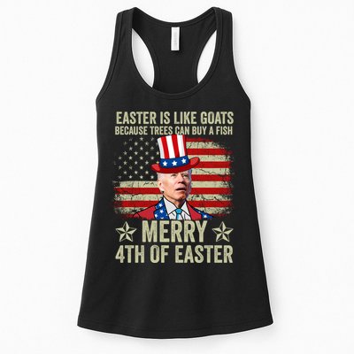 Anti Joe Biden Merry 4th Of Easter 4th Of July Womens Tank Top