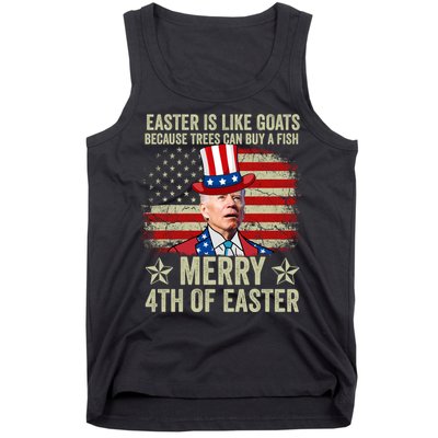 Anti Joe Biden Merry 4th Of Easter 4th Of July Tank Top