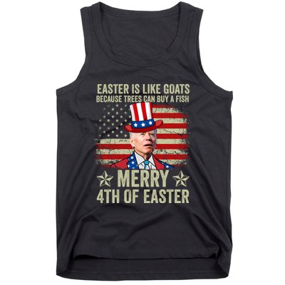 Anti Joe Biden Merry 4th Of Easter 4th Of July Tank Top