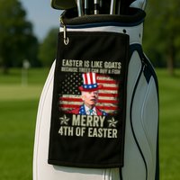 Anti Joe Biden Merry 4th Of Easter 4th Of July Golf Towel