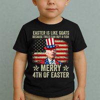 Anti Joe Biden Merry 4th Of Easter 4th Of July Toddler T-Shirt