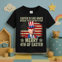 Anti Joe Biden Merry 4th Of Easter 4th Of July Toddler T-Shirt