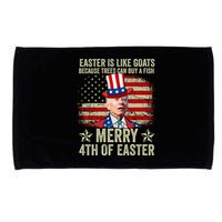 Anti Joe Biden Merry 4th Of Easter 4th Of July Microfiber Hand Towel