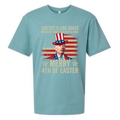 Anti Joe Biden Merry 4th Of Easter 4th Of July Sueded Cloud Jersey T-Shirt