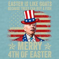 Anti Joe Biden Merry 4th Of Easter 4th Of July Sueded Cloud Jersey T-Shirt