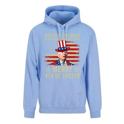 Anti Joe Biden Merry 4th Of Easter 4th Of July Unisex Surf Hoodie