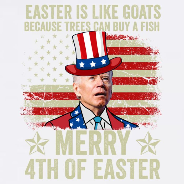 Anti Joe Biden Merry 4th Of Easter 4th Of July Garment-Dyed Sweatshirt