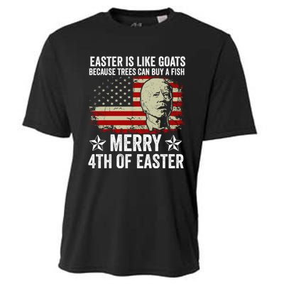 Anti Joe Biden Merry 4th Of Easter 4th Of July Cooling Performance Crew T-Shirt