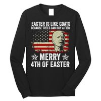 Anti Joe Biden Merry 4th Of Easter 4th Of July Long Sleeve Shirt