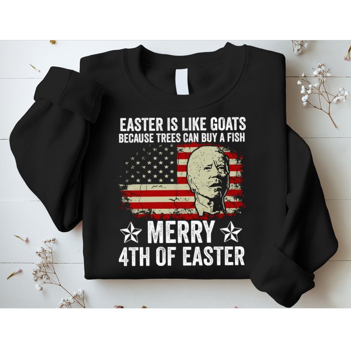 Anti Joe Biden Merry 4th Of Easter 4th Of July Sweatshirt