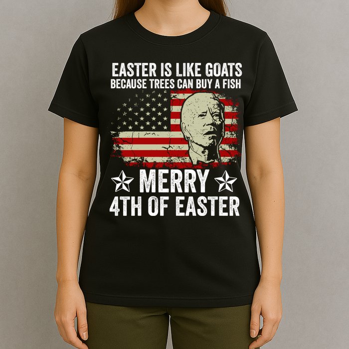 Anti Joe Biden Merry 4th Of Easter 4th Of July T-Shirt