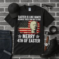 Anti Joe Biden Merry 4th Of Easter 4th Of July Tall T-Shirt