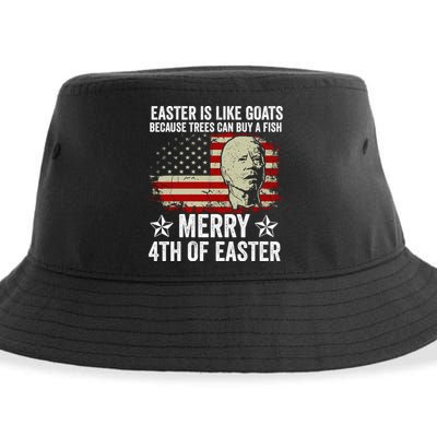 Anti Joe Biden Merry 4th Of Easter 4th Of July Sustainable Bucket Hat