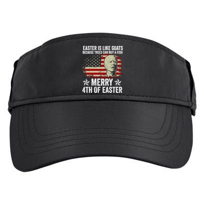 Anti Joe Biden Merry 4th Of Easter 4th Of July Adult Drive Performance Visor