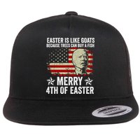 Anti Joe Biden Merry 4th Of Easter 4th Of July Flat Bill Trucker Hat