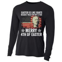 Anti Joe Biden Merry 4th Of Easter 4th Of July Cooling Performance Long Sleeve Crew