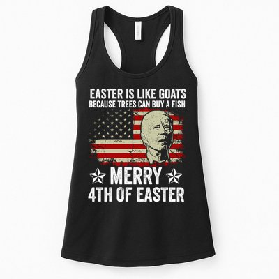 Anti Joe Biden Merry 4th Of Easter 4th Of July Womens Tank Top