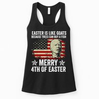 Anti Joe Biden Merry 4th Of Easter 4th Of July Womens Tank Top