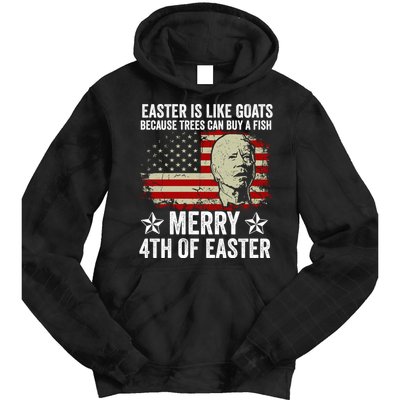 Anti Joe Biden Merry 4th Of Easter 4th Of July Tie Dye Hoodie