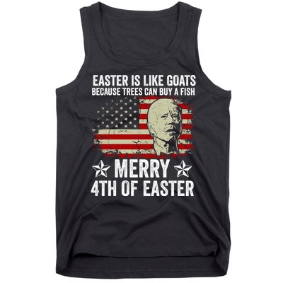 Anti Joe Biden Merry 4th Of Easter 4th Of July Tank Top