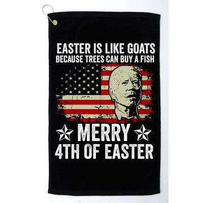 Anti Joe Biden Merry 4th Of Easter 4th Of July Golf Towel