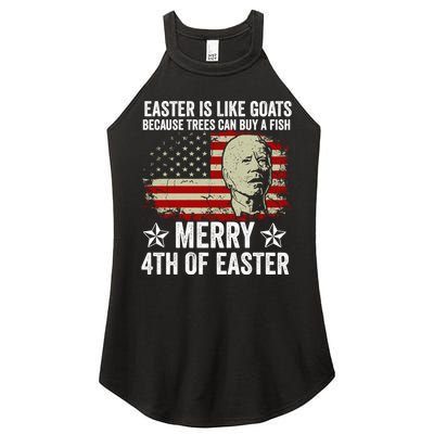 Anti Joe Biden Merry 4th Of Easter 4th Of July Women's Perfect Tri Rocker Tank