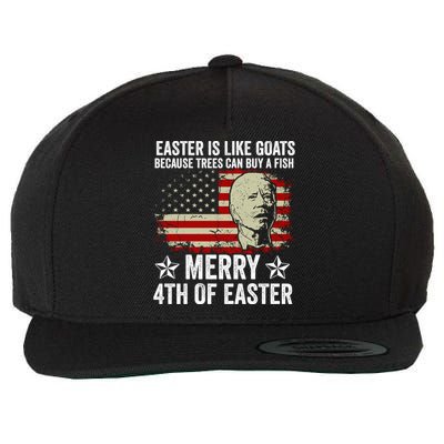 Anti Joe Biden Merry 4th Of Easter 4th Of July Wool Snapback Cap