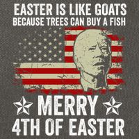 Anti Joe Biden Merry 4th Of Easter 4th Of July Cotton Canvas Backpack