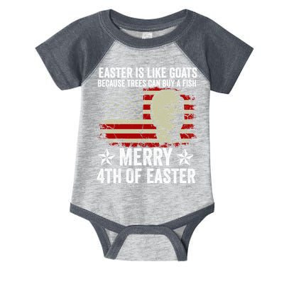 Anti Joe Biden Merry 4th Of Easter 4th Of July Infant Baby Jersey Bodysuit