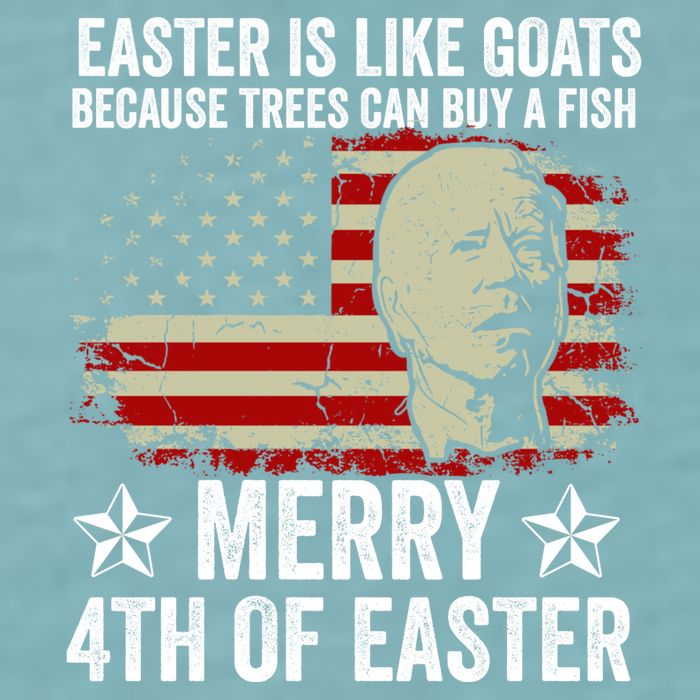 Anti Joe Biden Merry 4th Of Easter 4th Of July Sueded Cloud Jersey T-Shirt