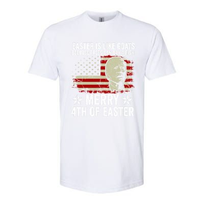 Anti Joe Biden Merry 4th Of Easter 4th Of July Softstyle CVC T-Shirt