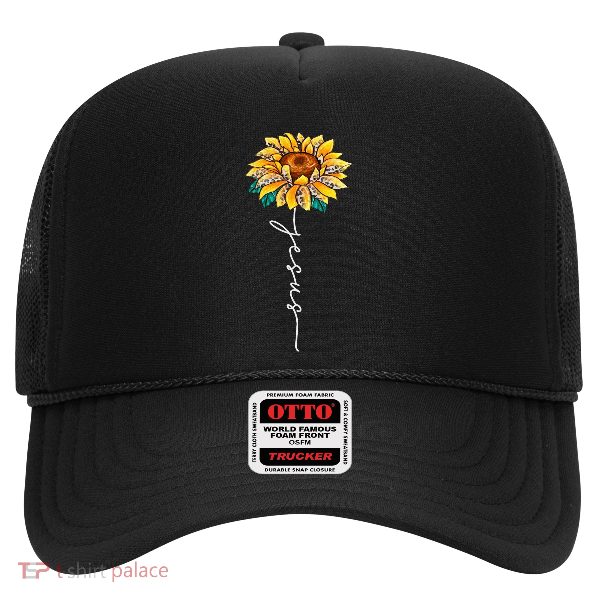 About Jesus Christ Sunflower Christian Religious Trucker Hat