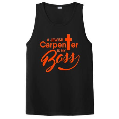 A Jewish Carpenter Is My Boss Carpentry Jesus Tee Gift Love Gift PosiCharge Competitor Tank