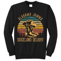 Alabama Jamma Dixieland Delight Cowboy Hat And Boots Sweatshirt