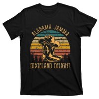 Alabama Jamma Dixieland Delight Cowboy Hat And Boots T-Shirt